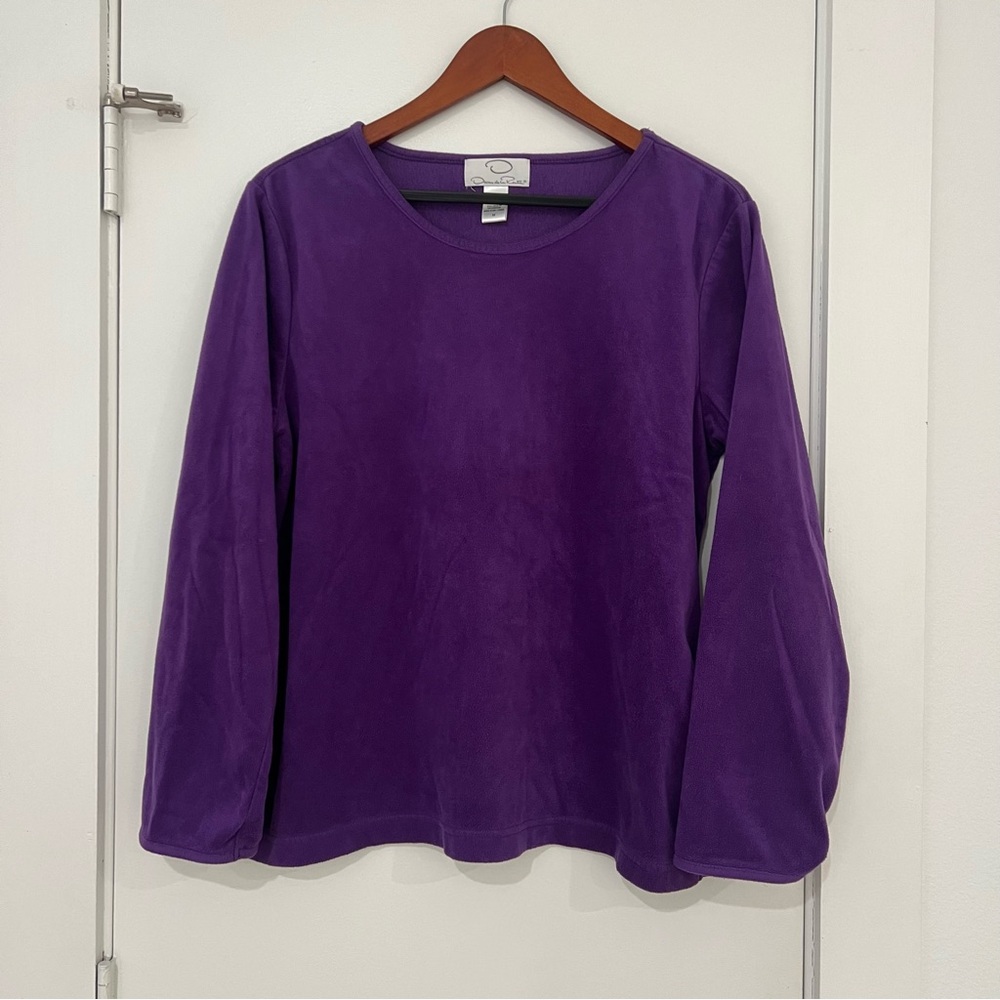 Oscar de la Renta Purple Thermal pajama top